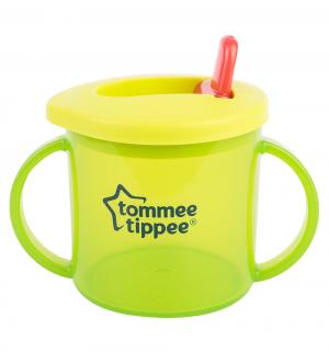Чашка-непроливайка  Первая, цвет: зеленый Tommee Tippee
