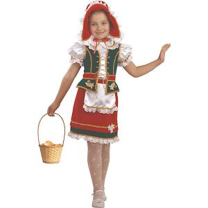 Карнавальный костюм  Красная шапочка Батик. Цвет: красный/зеленый