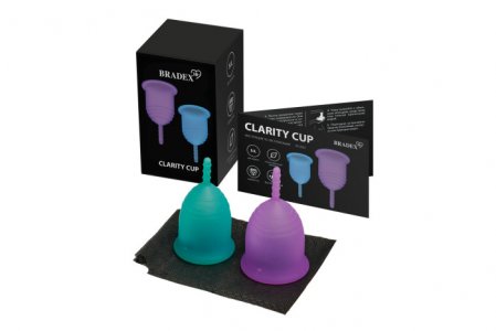 Набор менструальных чаш Clarity Cup S+L 2 шт. Bradex
