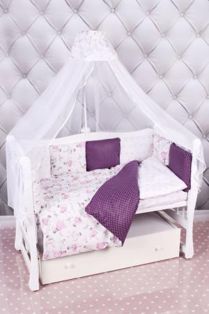 Комплект постельного белья  Амели, цвет: белый/фиолетовый Amarobaby