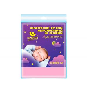 Наматрасник  для детской кроватки девочек, 1 шт, цвет: розовый Пелигрин
