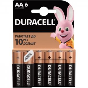 Батарейка алкалиновая Basic AA (LR06) 6 шт. Duracell
