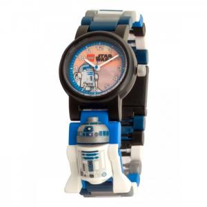 Часы  Star Wars наручные аналоговые с минифигурой R2D2 Lego