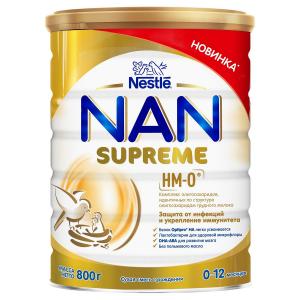 Заменитель молока  Supreme с рождения, 800 г Nan