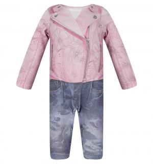 Комбинезон  Fashion Jeans, цвет: розовый/синий Папитто