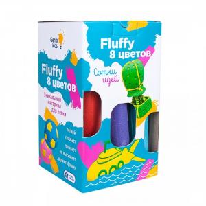 Набор для лепки Воздушный пластилин Fluffy 8 цветов Genio Kids
