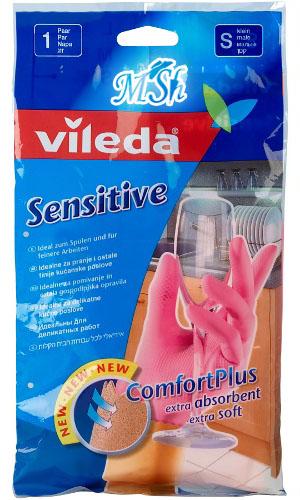 Перчатки хозяйственные  для деликатных работ Comfort Plus, размер: S Vileda