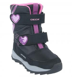 Ботинки  Orizont B girl, цвет: черный/фуксия Geox