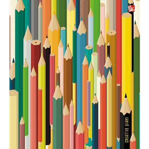 Творческий ежедневник  Цветные карандаши А5, 128 листов, недатированный Канц-Эксмо. Цвет: разноцветный