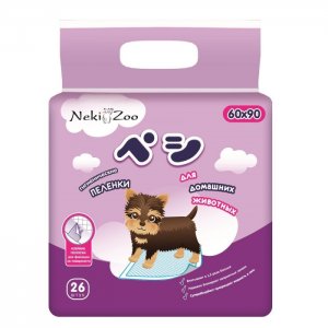 Пеленки для домашних животных NekiZoo 90х60 см 26 шт. Maneki