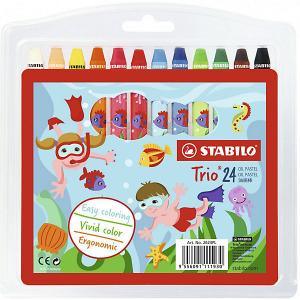 Набор масляных пастелей  Stabilo 24 цвета. Цвет: разноцветный