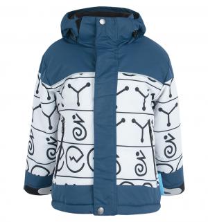 Комплект куртка/полукомбинезон , цвет: синий/серый Dudelf