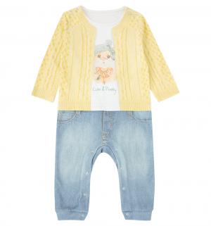 Комбинезон  Fashion Jeans, цвет: синий/желтый Папитто