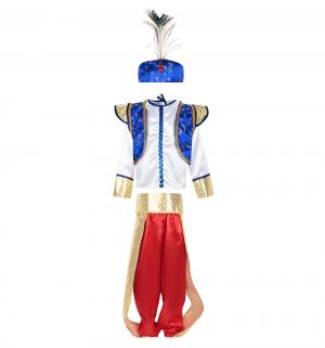 Карнавальный костюм  Восточный принц штаны/рубашка/жилетка/чалма, цвет: белый/красный Карнавалия