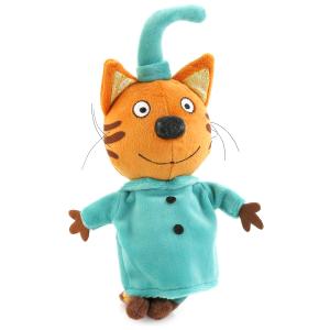 Мягкая интерактивная игрушка  Три кота Компот 16 см цвет: оранжевый/зеленый Мульти-Пульти