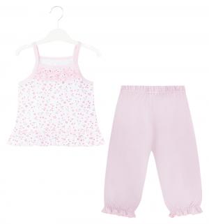 Пижама джемпер/брюки , цвет: розовый/белый Трифена