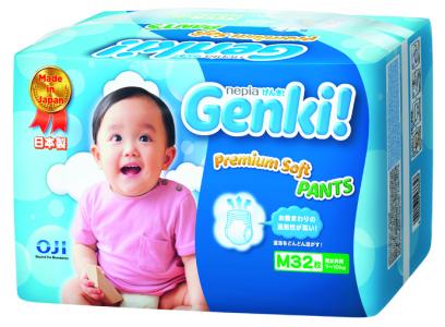Подгузники-трусики Genki (7-10 кг) 32 шт. Nepia