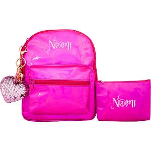 Ранец  «Фламинго» с косметичкой, 22х26х9 см Nomi. Цвет: разноцветный