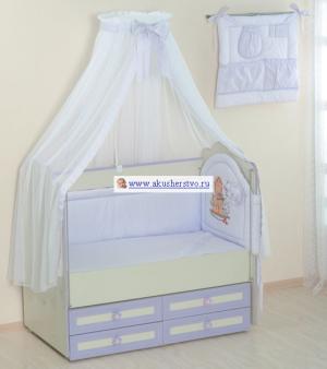 Комплект в кроватку  для новорожденного 17 (8 предметов) Селена (Сдобина)