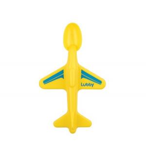 Ложка  Самолетик полипропилен, цвет: желтый Lubby