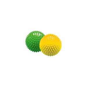 Набор мячей ёжиков, желтый и зеленый, 12 см, МалышОК