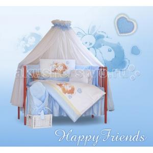Комплект в кроватку  Happy Friends (6 предметов) Tuttolina