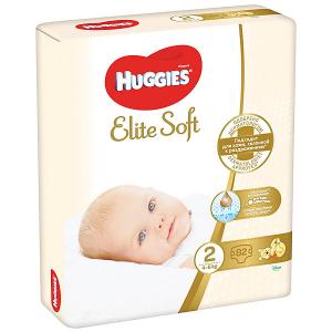 Подгузники Huggies Elite Soft 4-6 кг, 82 штуки