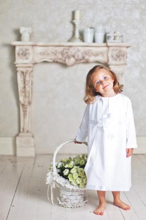 Платье крестильное , цвет: белый Ангел Мой