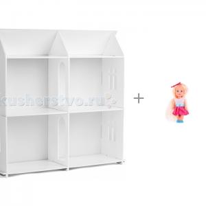 Кукольный домик МДФ и кукла Карапуз Машенька в модной одежде 12 см Столики Детям