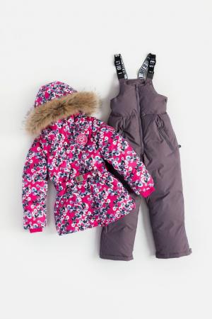 Комплект куртка/полукомбинезон , цвет: розовый/серый Nels