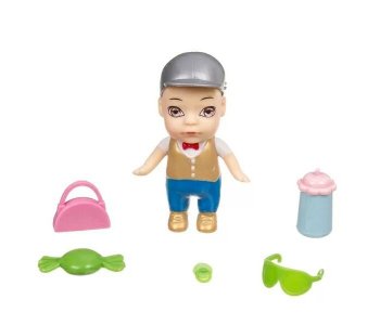 Игровой набор OLY Кукла в баночке мальчик шляпе с аксессуарами Bondibon