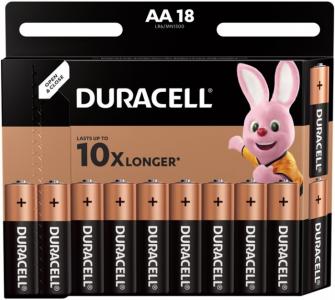 Батарейка алкалиновая Basic AA (LR06) 18 шт. Duracell