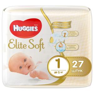 Подгузники  Elite Soft 1 (0-5 кг) 27 шт. Huggies