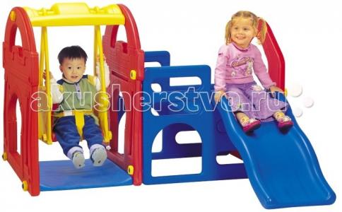 Детский игровой комплекс для дома и улицы HN-708 горка-волна качели лаз Haenim Toy