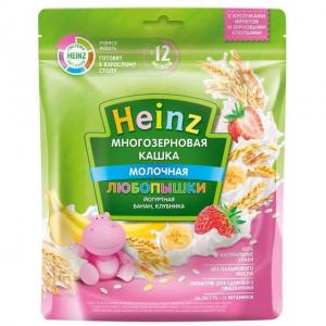 Каша  молочная многозерновая йогуртная с бананом и клубникой 12 месяцев 200 г Heinz