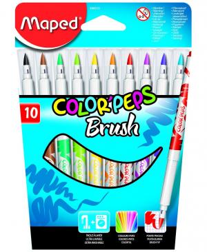 Набор из 10 фломастеров ColorPeps Brush Maped
