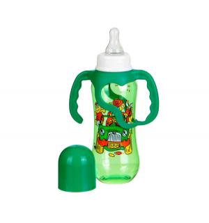 Бутылочка  Цветная пластик с 6 мес, 250 мл, цвет: зеленый Бусинка