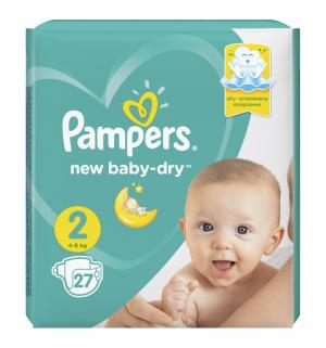 Подгузники  New Baby-Dry (4-8 кг) 27 шт. Pampers