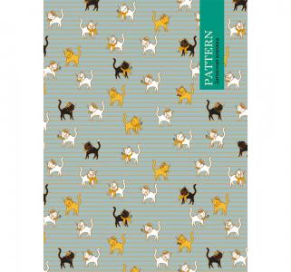 Книга записная А5 80л  Кошачий орнамент-2 (220х170х8) Проф-Пресс