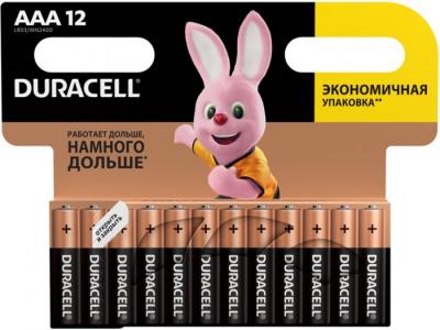 Батарейка алкалиновая Basic AAA (LR03) 12 шт. Duracell
