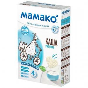 Каша  молочная био-рисовый отвар на козьем молоке с 4 месяцев 200 г Мамако