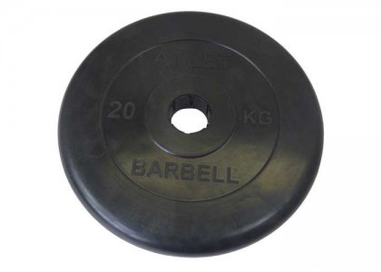 Диск обрезиненный Atlet d-51 20 кг MB Barbell