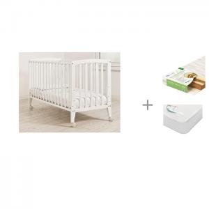 Детская кроватка  Бьянка с матрасом Плитекс Bamboo Nature и наматрасником Sweet Baby SB-K013 Angela Bella