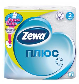 Туалетная бумага для ежедневной гигиены  Plus, 4 шт Zewa