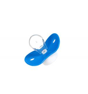 Пустышка  с кольцом силикон, рождения, цвет: голубой Бусинка
