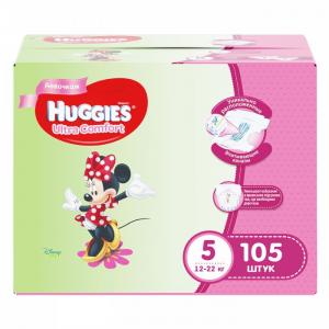 Подгузники Ultra Comfort Disney Box для девочек 5 (12-22 кг) 105 шт. Huggies