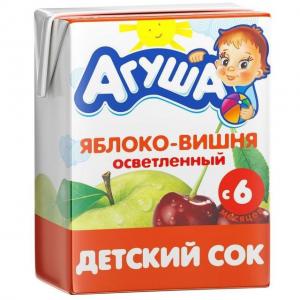 Сок  яблоко-вишня, 200 мл Агуша