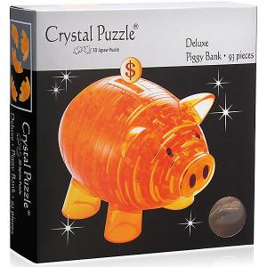 3D головоломка  Копилка свинья золотая Crystal Puzzle