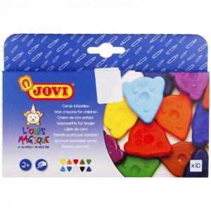 Мелки восковые 10 цветов фигурные Jovi
