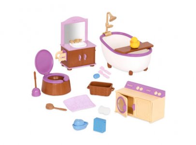 Lil Woodzeez Набор мебели игровой Ванная комната Li'l